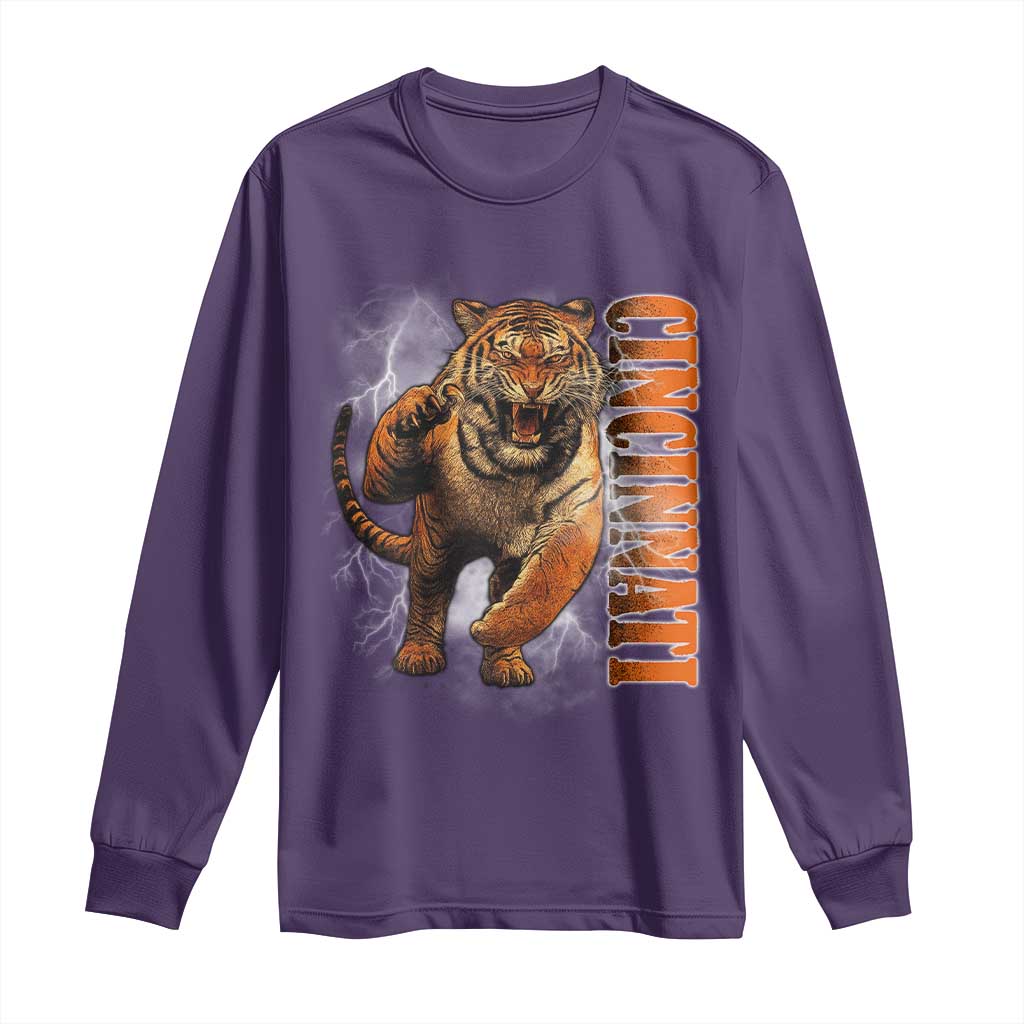 Cincinnati Tiger Long Sleeve Shirt Bootleg Vintage - Wonder Print Shop