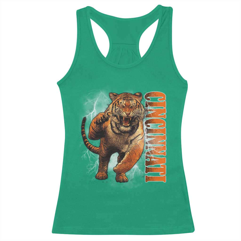 Cincinnati Tiger Racerback Tank Top Bootleg Vintage - Wonder Print Shop