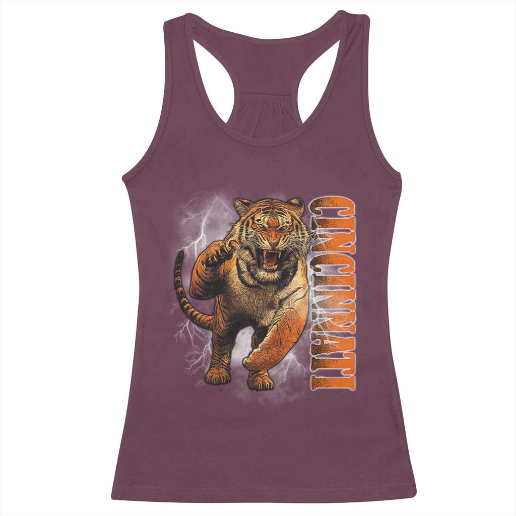 Cincinnati Tiger Racerback Tank Top Bootleg Vintage - Wonder Print Shop