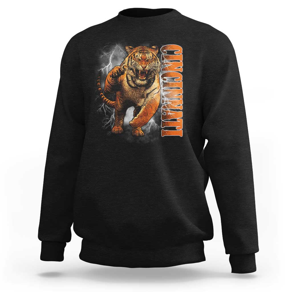 Cincinnati Tiger Sweatshirt Bootleg Vintage - Wonder Print Shop