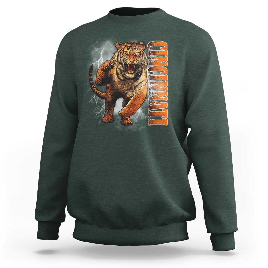 Cincinnati Tiger Sweatshirt Bootleg Vintage - Wonder Print Shop