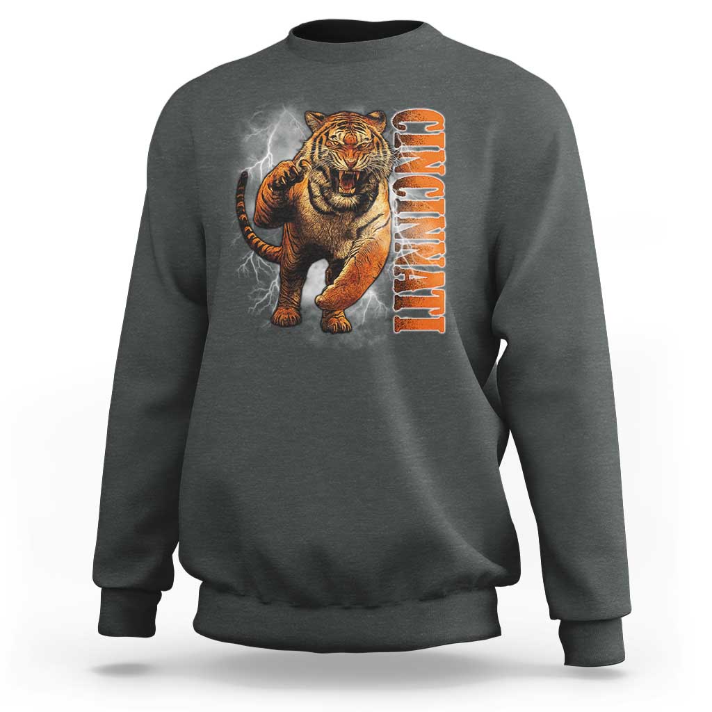 Cincinnati Tiger Sweatshirt Bootleg Vintage - Wonder Print Shop