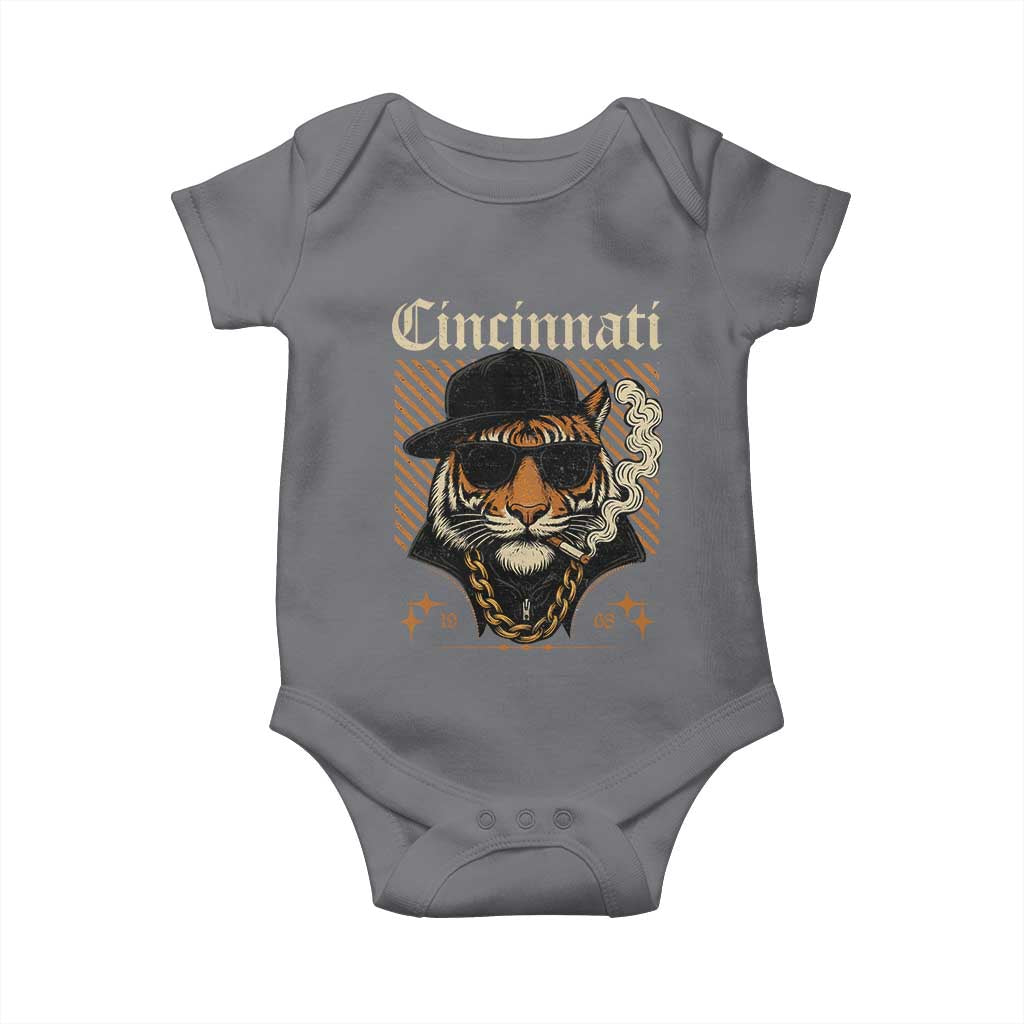 Cincinnati Tiger Baby Onesie Retro Vintage Mascot Sports Fan - Wonder Print Shop