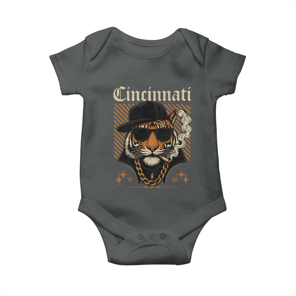 Cincinnati Tiger Baby Onesie Retro Vintage Mascot Sports Fan - Wonder Print Shop