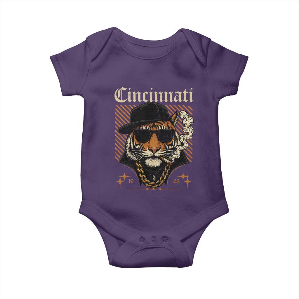 Cincinnati Tiger Baby Onesie Retro Vintage Mascot Sports Fan - Wonder Print Shop
