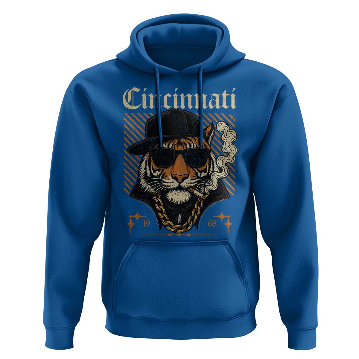 Cincinnati Tiger Hoodie Retro Vintage Mascot Sports Fan - Wonder Print Shop