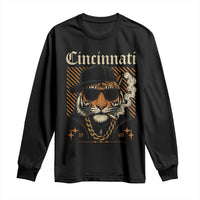 Cincinnati Tiger Long Sleeve Shirt Retro Vintage Mascot Sports Fan - Wonder Print Shop