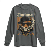 Cincinnati Tiger Long Sleeve Shirt Retro Vintage Mascot Sports Fan - Wonder Print Shop