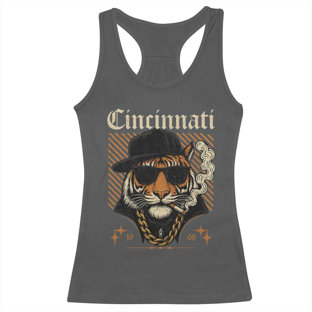 Cincinnati Tiger Racerback Tank Top Retro Vintage Mascot Sports Fan - Wonder Print Shop