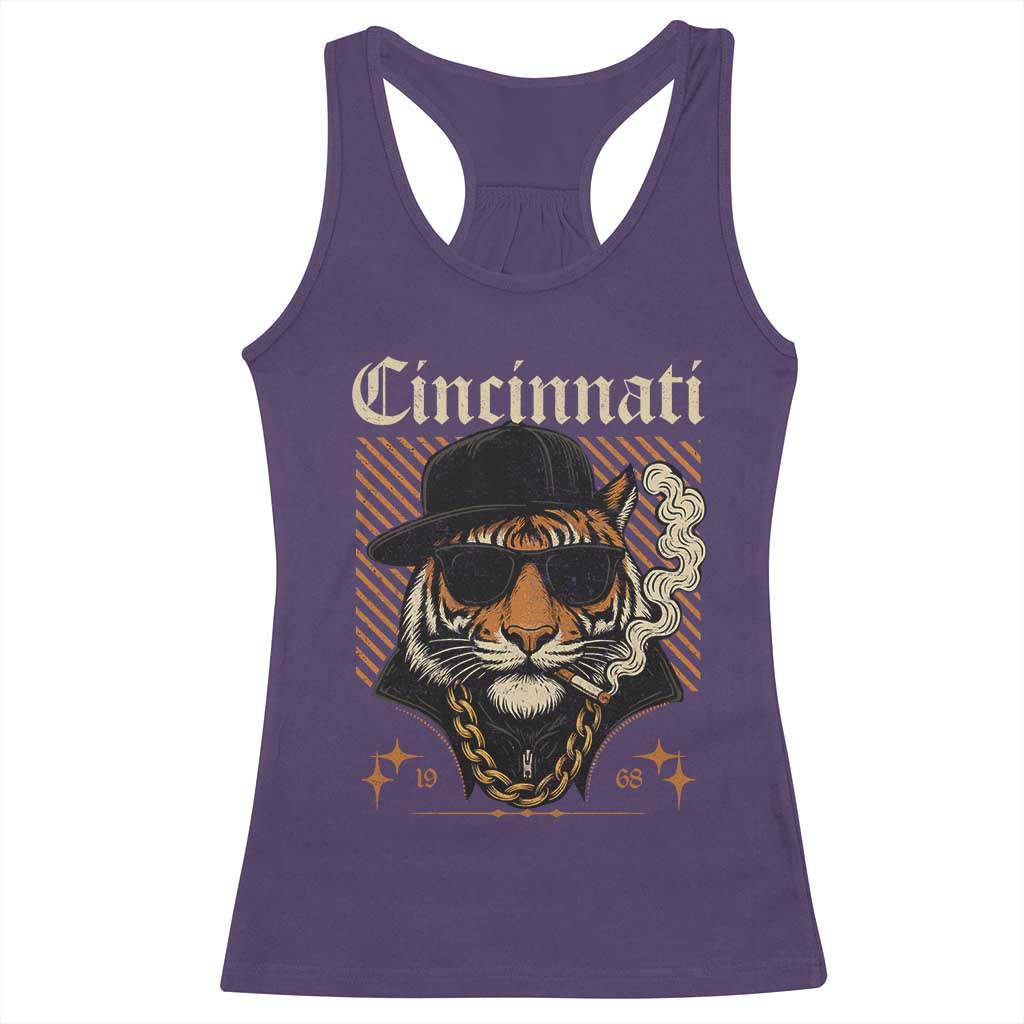 Cincinnati Tiger Racerback Tank Top Retro Vintage Mascot Sports Fan - Wonder Print Shop