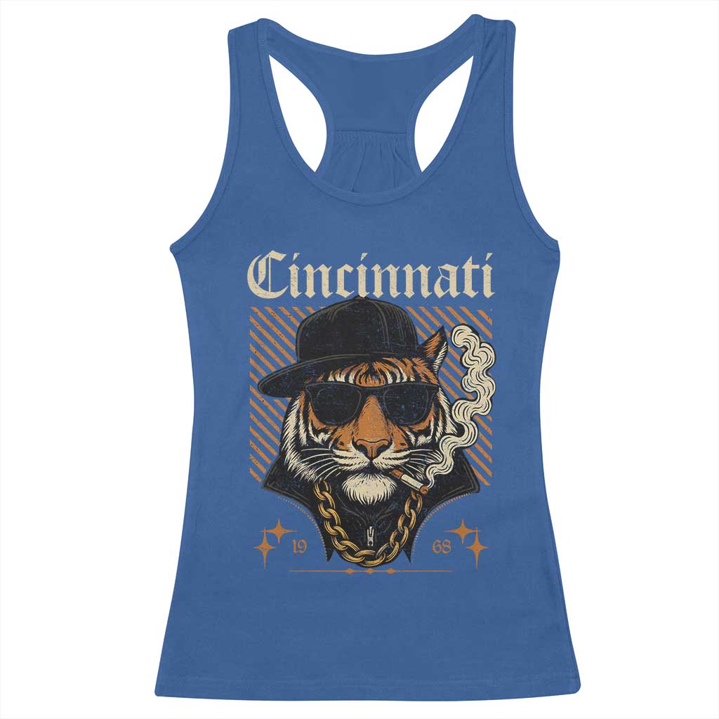 Cincinnati Tiger Racerback Tank Top Retro Vintage Mascot Sports Fan - Wonder Print Shop