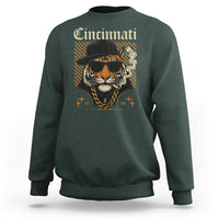 Cincinnati Tiger Sweatshirt Retro Vintage Mascot Sports Fan - Wonder Print Shop