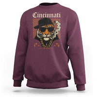 Cincinnati Tiger Sweatshirt Retro Vintage Mascot Sports Fan - Wonder Print Shop