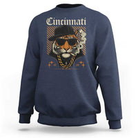 Cincinnati Tiger Sweatshirt Retro Vintage Mascot Sports Fan - Wonder Print Shop