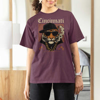 Cincinnati Tiger T Shirt For Women Retro Vintage Mascot Sports Fan - Wonder Print Shop