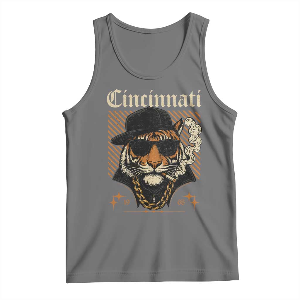 Cincinnati Tiger Tank Top Retro Vintage Mascot Sports Fan - Wonder Print Shop