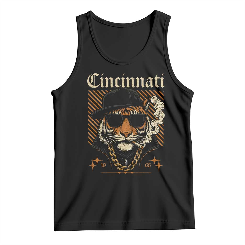 Cincinnati Tiger Tank Top Retro Vintage Mascot Sports Fan - Wonder Print Shop