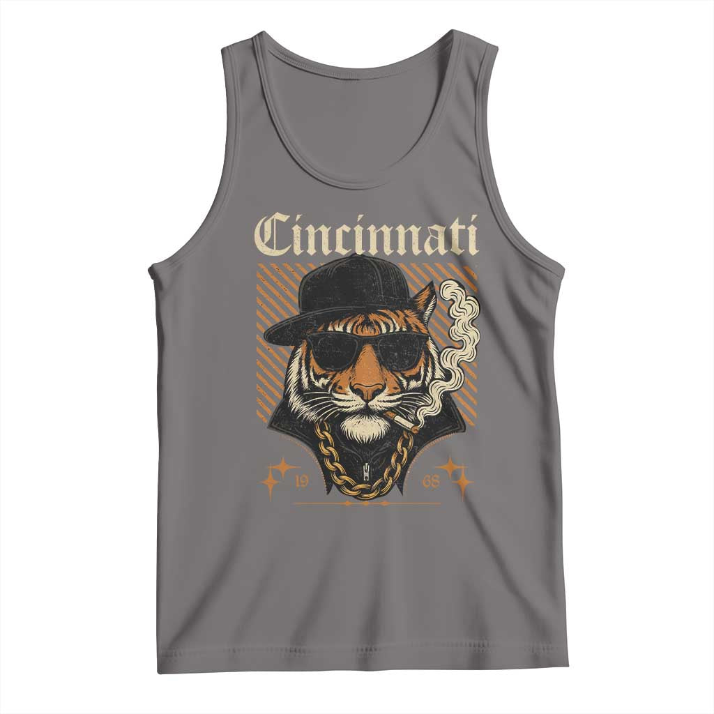Cincinnati Tiger Tank Top Retro Vintage Mascot Sports Fan - Wonder Print Shop