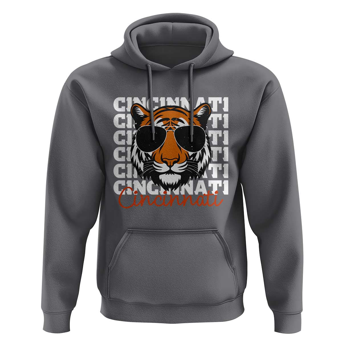 Cincinnati Tiger Hoodie Retro Vintage Novelty Sports Fan - Wonder Print Shop