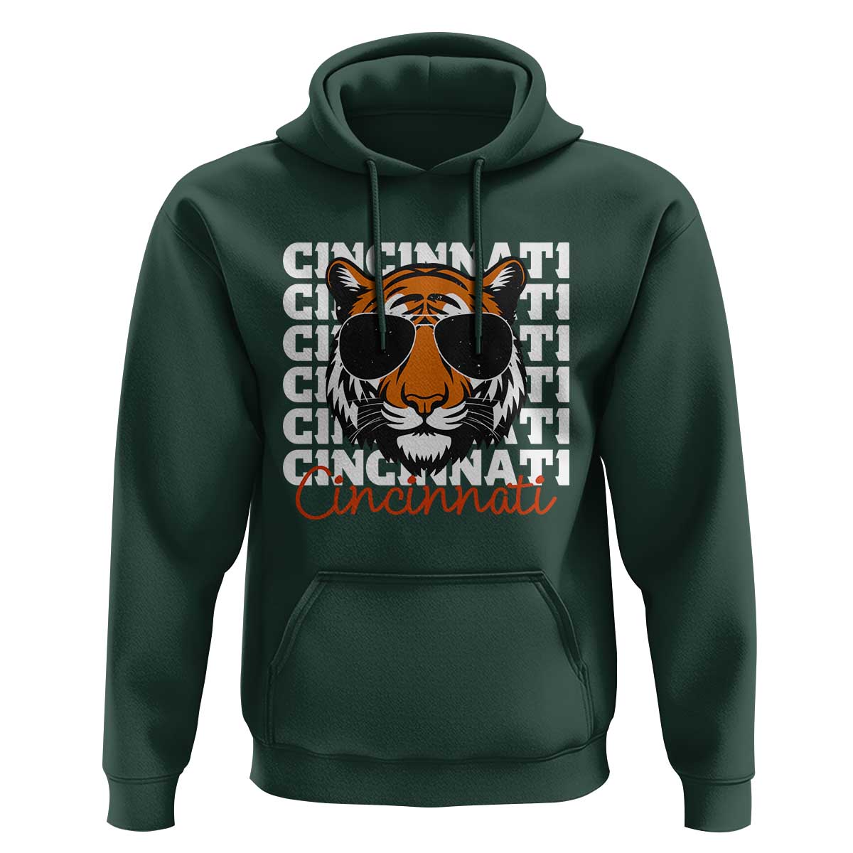 Cincinnati Tiger Hoodie Retro Vintage Novelty Sports Fan - Wonder Print Shop