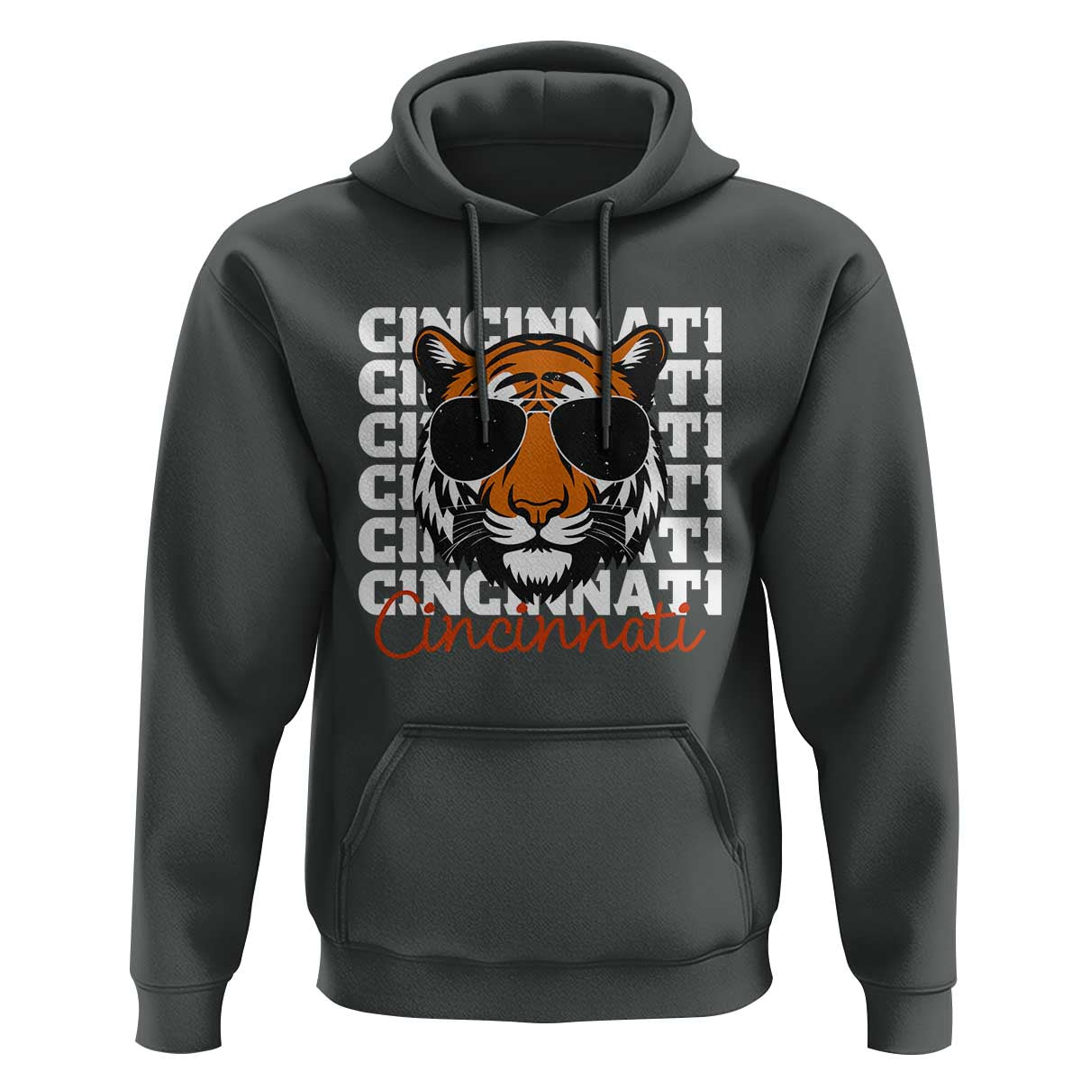 Cincinnati Tiger Hoodie Retro Vintage Novelty Sports Fan - Wonder Print Shop