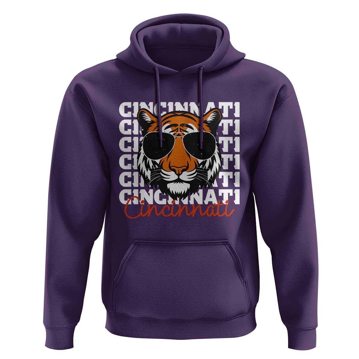 Cincinnati Tiger Hoodie Retro Vintage Novelty Sports Fan - Wonder Print Shop