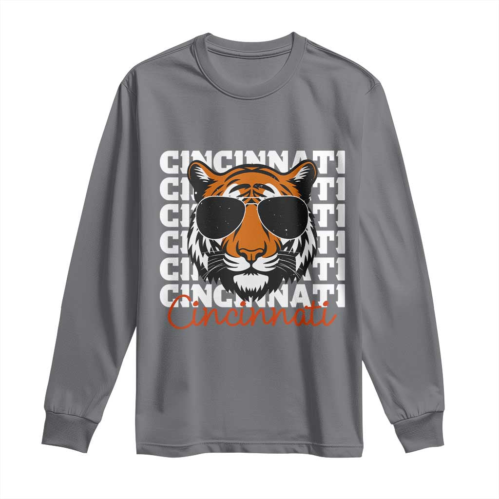 Cincinnati Tiger Long Sleeve Shirt Retro Vintage Novelty Sports Fan - Wonder Print Shop