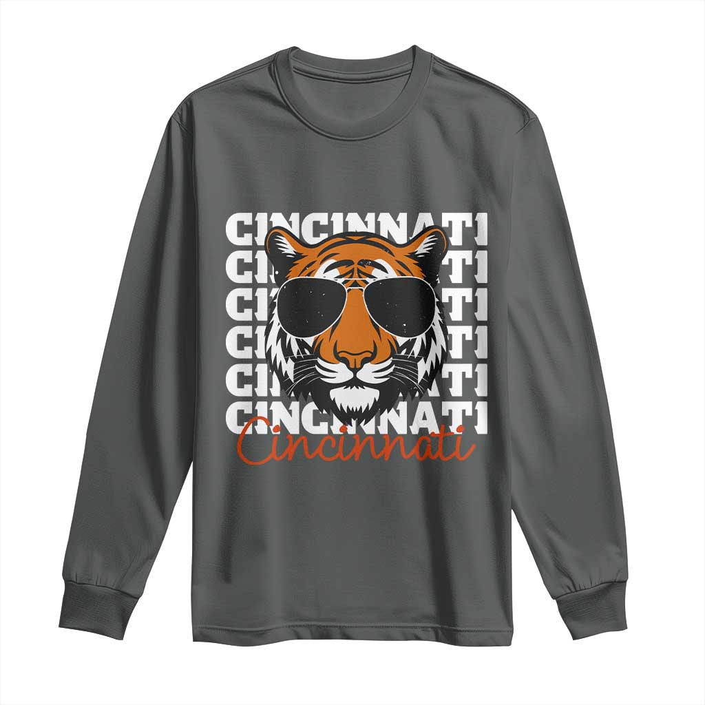 Cincinnati Tiger Long Sleeve Shirt Retro Vintage Novelty Sports Fan - Wonder Print Shop