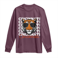 Cincinnati Tiger Long Sleeve Shirt Retro Vintage Novelty Sports Fan - Wonder Print Shop
