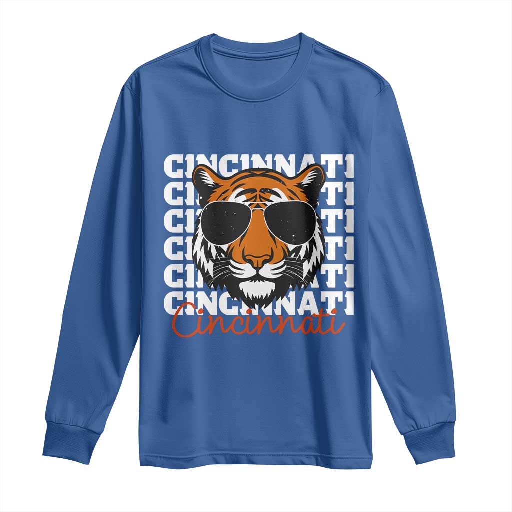 Cincinnati Tiger Long Sleeve Shirt Retro Vintage Novelty Sports Fan - Wonder Print Shop