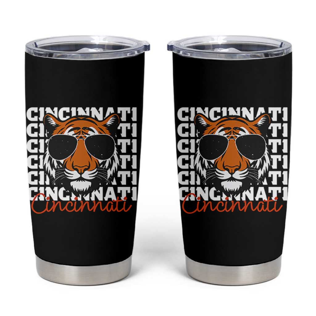 Cincinnati Tiger Tumbler Cup Retro Vintage Novelty Sports Fan - Wonder Print Shop