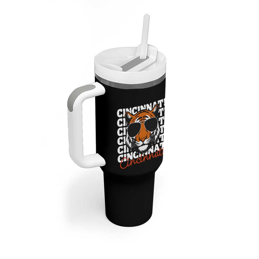 Cincinnati Tiger Tumbler With Handle Retro Vintage Novelty Sports Fan - Wonder Print Shop