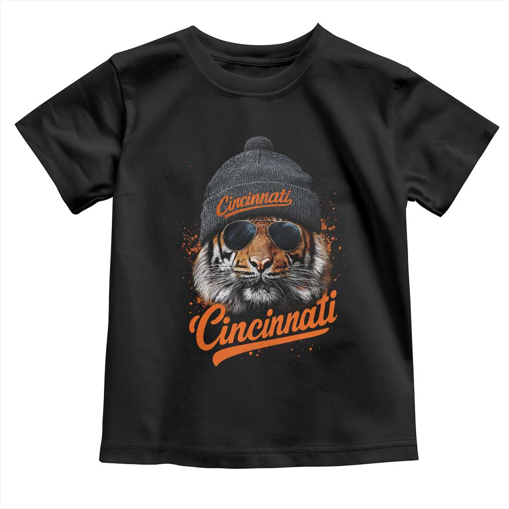Cincinnati Tiger Toddler T Shirt Retro Vintage Watercolors Sport - Wonder Print Shop