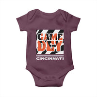 Cincinnati Baby Onesie Retro Vintage Game Dey White Stripes - Wonder Print Shop