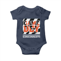 Cincinnati Baby Onesie Retro Vintage Game Dey White Stripes - Wonder Print Shop