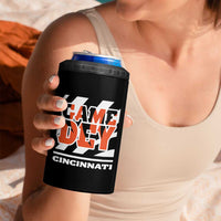 Cincinnati 4 in 1 Can Cooler Tumbler Retro Vintage Game Dey White Stripes - Wonder Print Shop