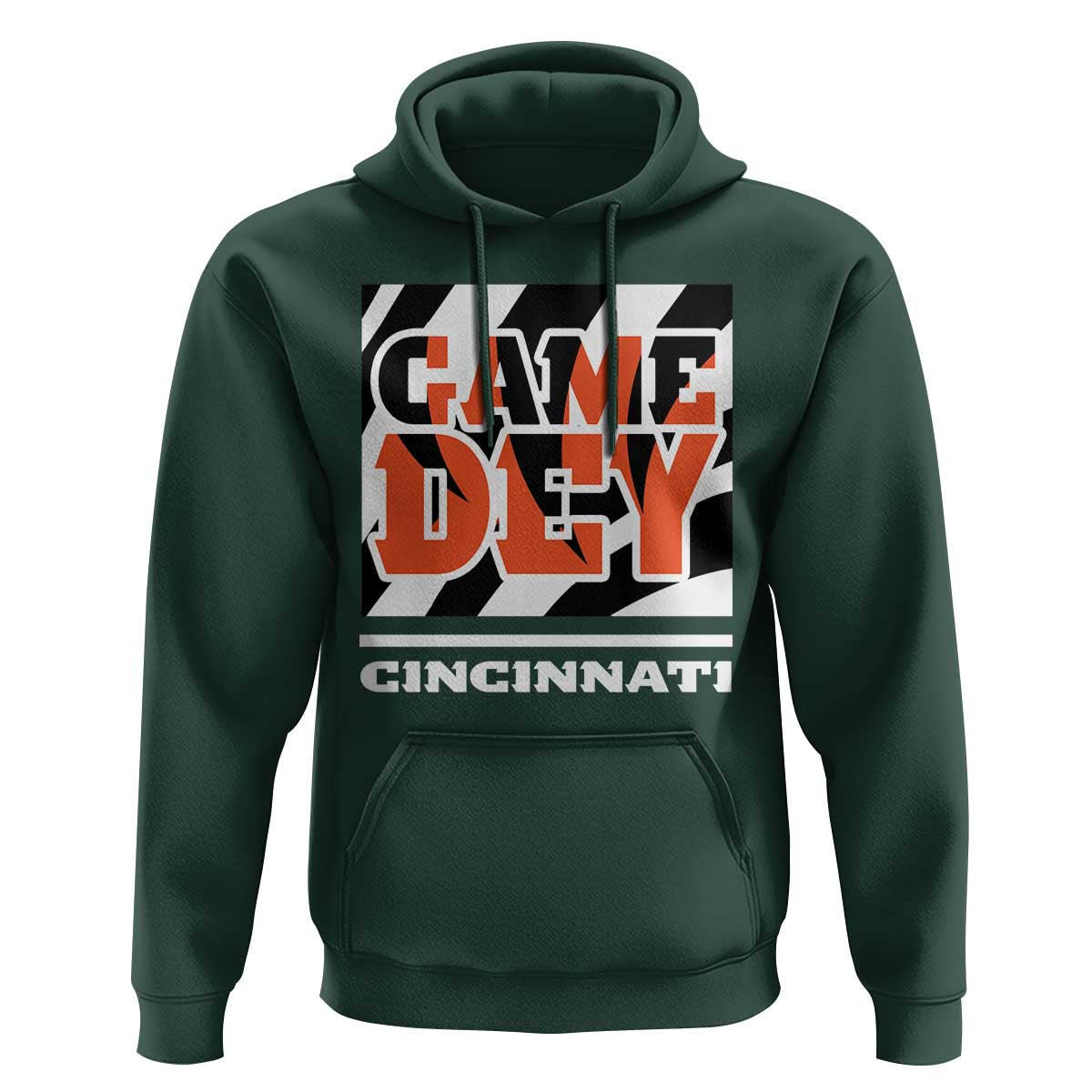 Cincinnati Hoodie Retro Vintage Game Dey White Stripes - Wonder Print Shop