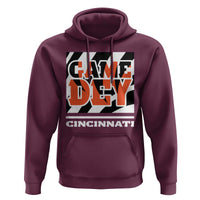 Cincinnati Hoodie Retro Vintage Game Dey White Stripes - Wonder Print Shop