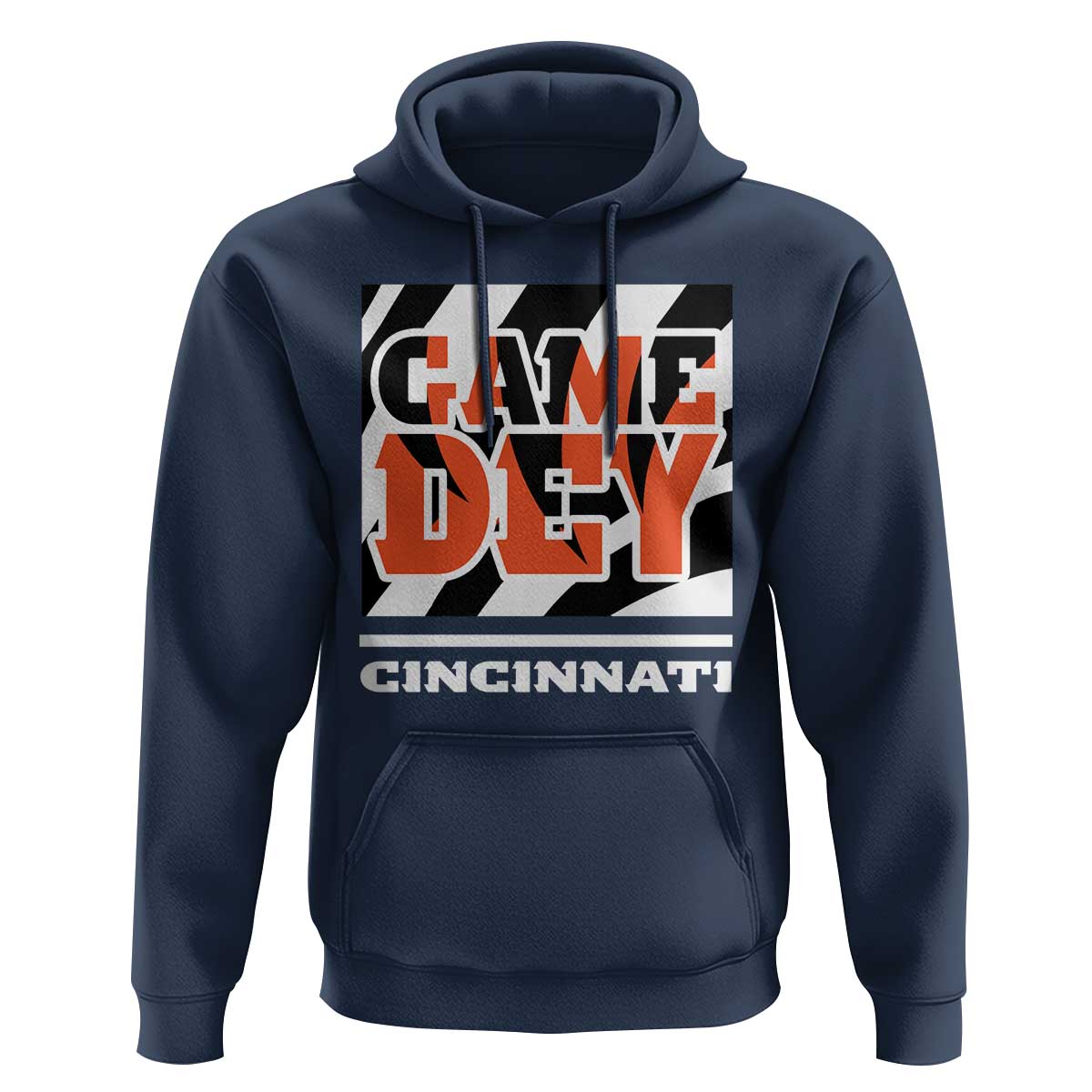 Cincinnati Hoodie Retro Vintage Game Dey White Stripes - Wonder Print Shop