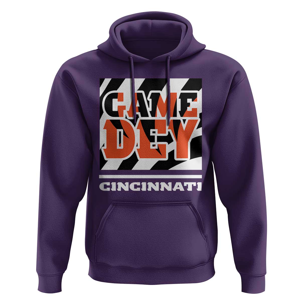 Cincinnati Hoodie Retro Vintage Game Dey White Stripes - Wonder Print Shop
