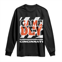 Cincinnati Long Sleeve Shirt Retro Vintage Game Dey White Stripes - Wonder Print Shop