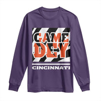 Cincinnati Long Sleeve Shirt Retro Vintage Game Dey White Stripes - Wonder Print Shop
