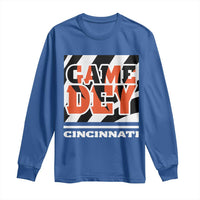 Cincinnati Long Sleeve Shirt Retro Vintage Game Dey White Stripes - Wonder Print Shop