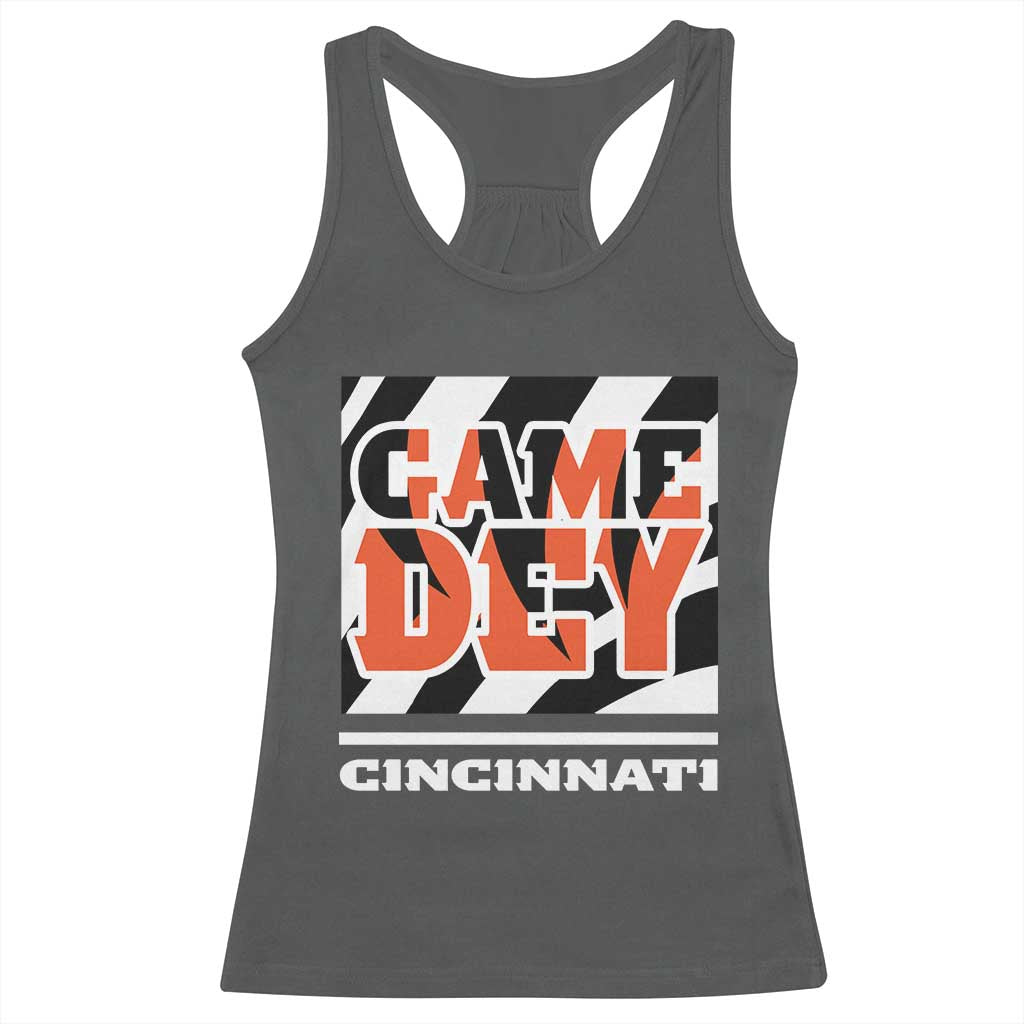 Cincinnati Racerback Tank Top Retro Vintage Game Dey White Stripes - Wonder Print Shop