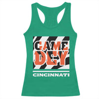 Cincinnati Racerback Tank Top Retro Vintage Game Dey White Stripes - Wonder Print Shop