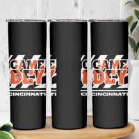 Cincinnati Skinny Tumbler Retro Vintage Game Dey White Stripes - Wonder Print Shop
