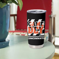 Cincinnati Tumbler Cup Retro Vintage Game Dey White Stripes - Wonder Print Shop