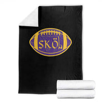 Skol Football Throw Blanket Retro Nordic Scandinavian Warrior Vikings Axe - Wonder Print Shop
