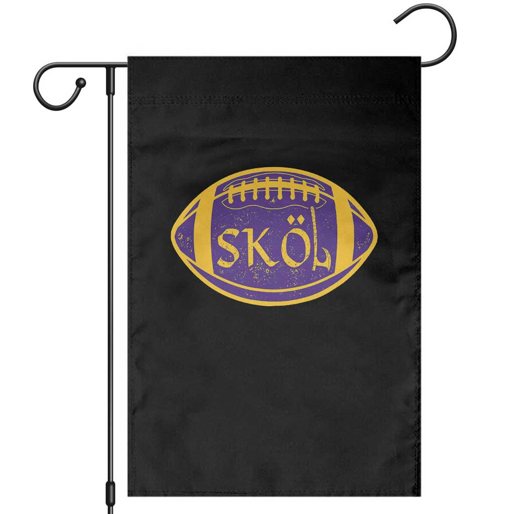 Skol Football Garden Flag Retro Nordic Scandinavian Warrior Vikings Axe - Wonder Print Shop