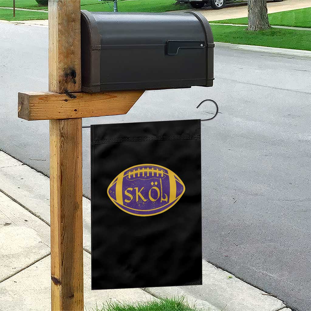 Skol Football Garden Flag Retro Nordic Scandinavian Warrior Vikings Axe - Wonder Print Shop